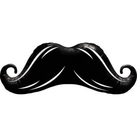 Foil Shape 42" Black Moustache