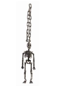 12'' Metallic Hanging Skeleton
