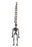 12'' Metallic Hanging Skeleton