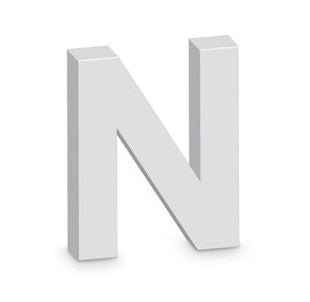 N Letter Alpha Art Wooden