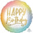 Ombre & Gold Happy Birthday 18" Foil