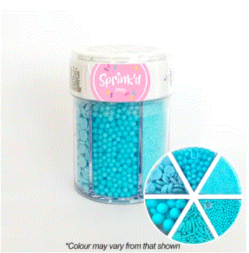 Sprink'd 6 Cavity Assorted Sprinkle Jar 200g