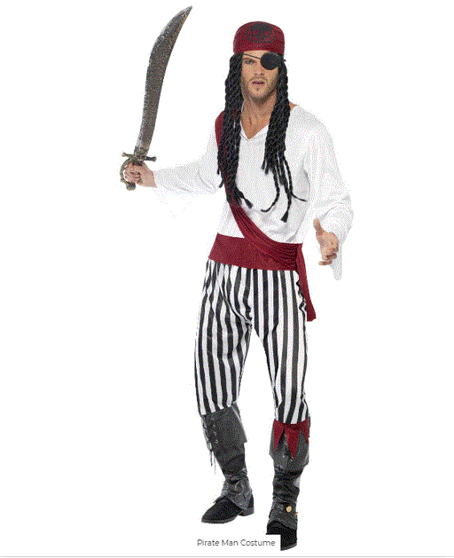 Pirate Man Medium Costume