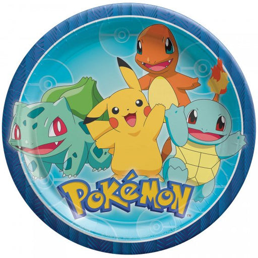 Pokemon Round Paper Plates 23cm