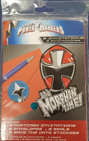 Power Rangers Invitations 8 Pack