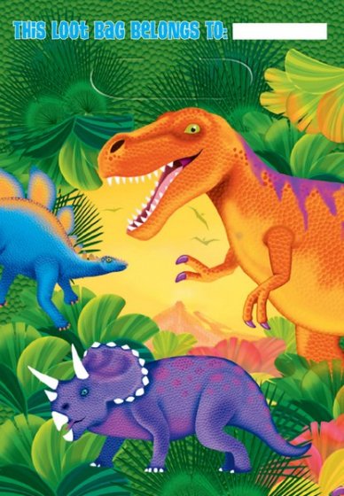 Prehistoric Party Loot Bags 8 Pack