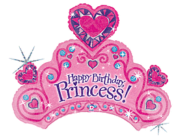 Happy Birthday Princess Super Shape Foil