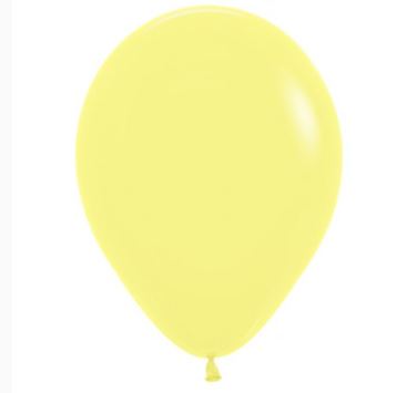 Decrotex 100 Pack Pastel Matte Yellow 30cm Balloon
