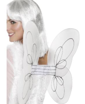 White/Silver Glitter Angel Wings