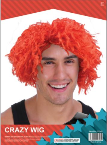 Red Crazy Clown Wig