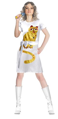 Dancing Queen Yellow Cat Woman 1 Adult Costume