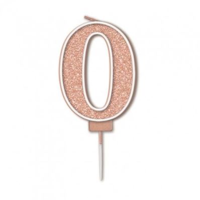 Rose Gold Candle Sparkling Fizz Numerals