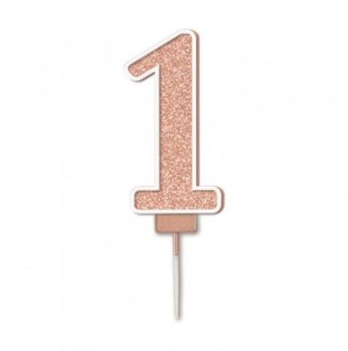 Rose Gold Candle Sparkling Fizz Numerals