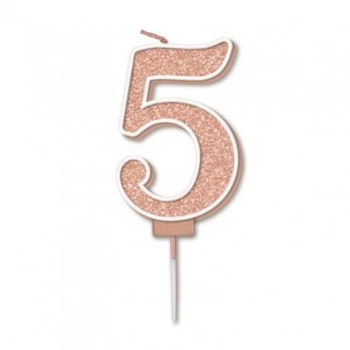 Rose Gold Candle Sparkling Fizz Numerals