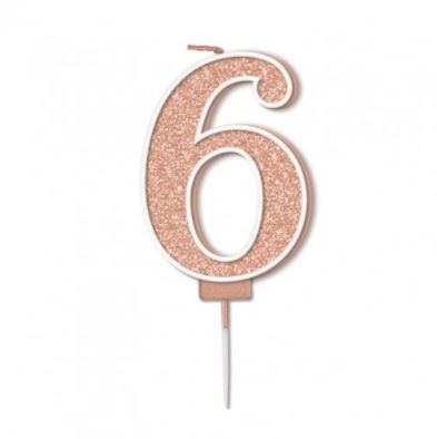 Rose Gold Candle Sparkling Fizz Numerals