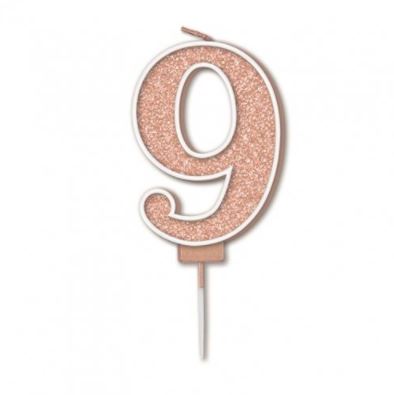 Rose Gold Candle Sparkling Fizz Numerals