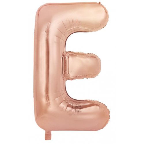 Rose Gold Foil 34'' Letter E