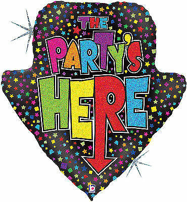 Party's Here Foil Balloon Super Shape