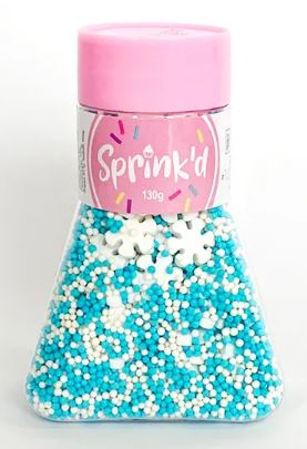Best Before Sprink'd Blue/White MIx Snowflakes 2mm