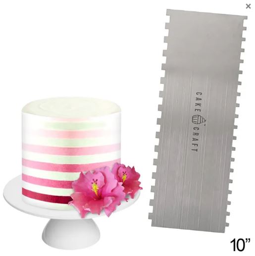 Buttercream Comb Thin Stripes 10 Inch