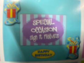 Signature Frame Happy Birthday Blue