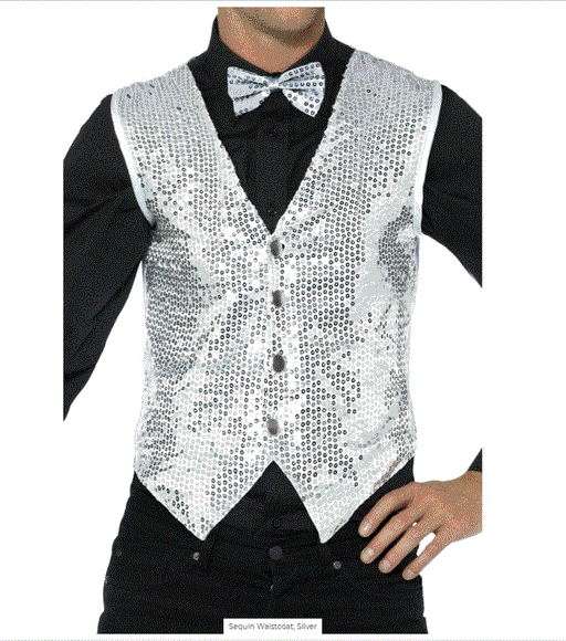Silver Sequin Waistcoat