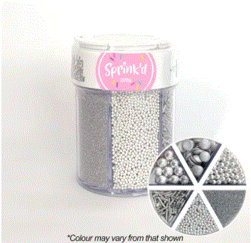 Sprink'd 6 Cavity Assorted Sprinkle Jar 200g