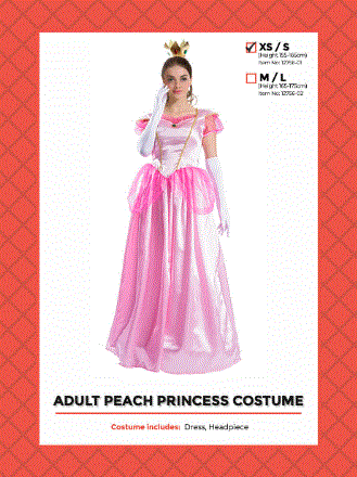 Adult Peach Princess Costume
