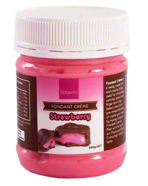 BEST BEFORE Strawberry Flavoured Fondant Creme 300g