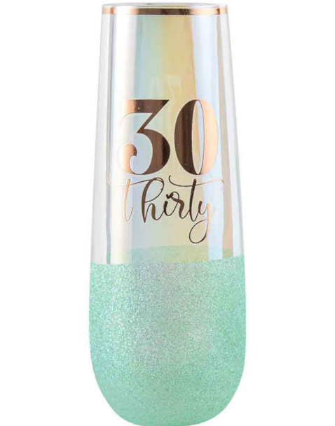 30 Glitterati Colour Stemless Champagne Glass
