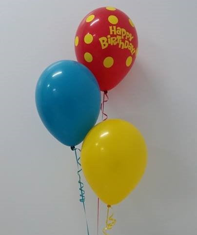 3 Balloon Bouquet (1 Print, 2 Plain with Weight)