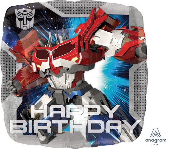 2 - Sided Transformer Foil Balloon 'Happy Birthday' 18''/43cm