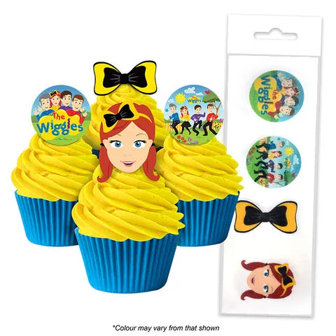 The Wiggles Edible Wafer Cupcake Toppers 16 Piece Pack