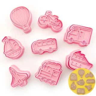 Travel Vehicles Cookie Cutters 8 Piece Set
