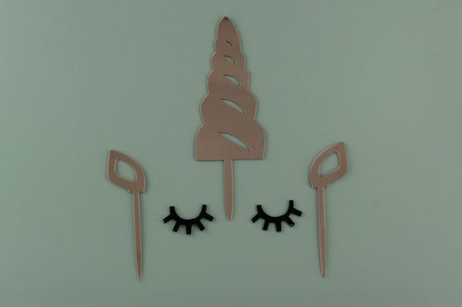 Unicorn Horn Acrylic Rose Gold Cake Topper