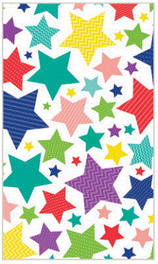 Folded Gift Wrap Bright Stars