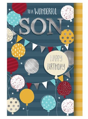 "To A Wonderful Son Happy Birthday" Card