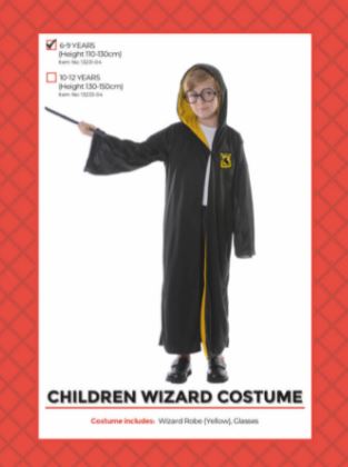 Childrens Wizard Costume 6-9 Years